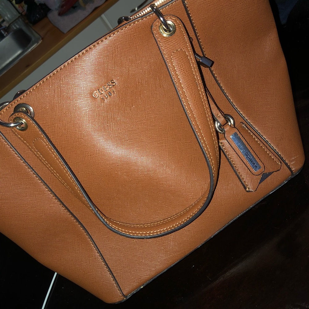 Guess brown leather purse